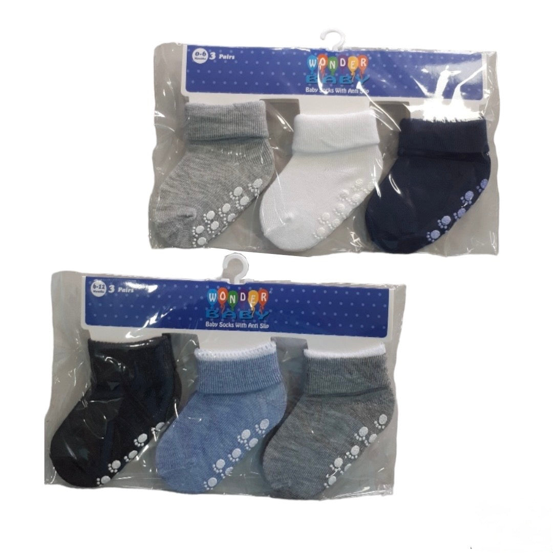 Wonder Baby Anti-Slip Baby Socks Set - Safety and Style for Little Feet