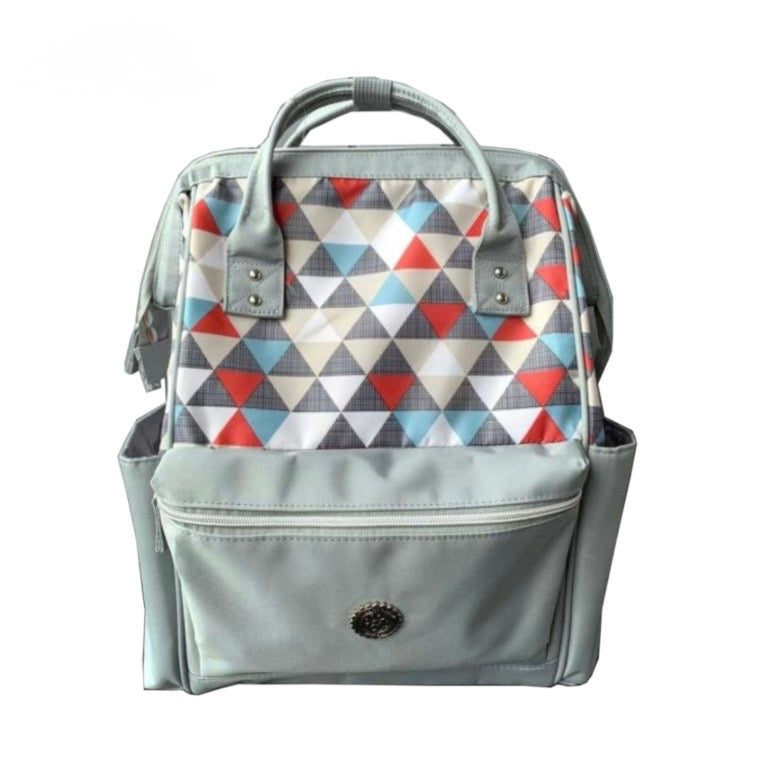 Stylish Multifunctional Backpack with Geometric Pattern