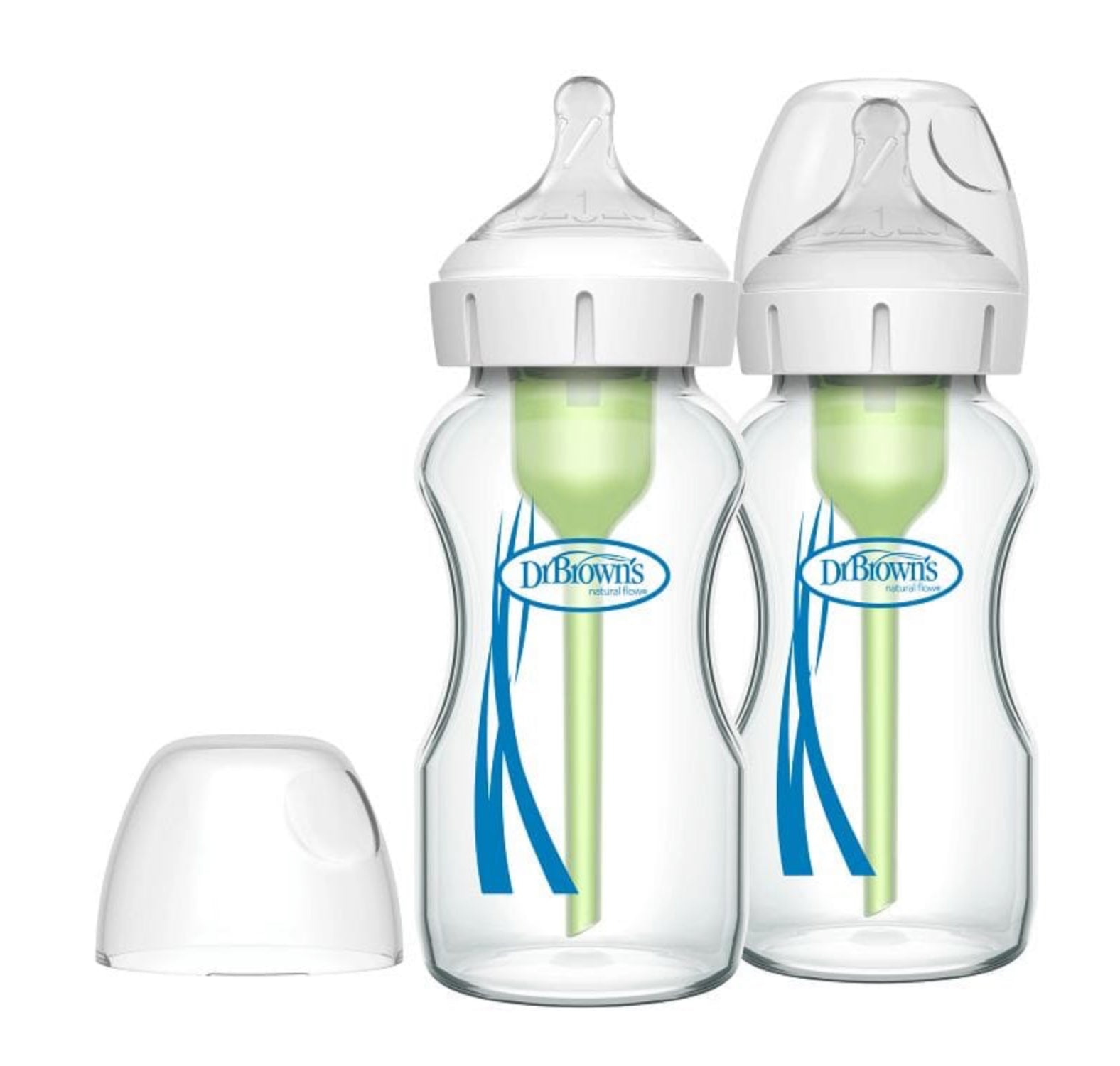 Dr. Brown's Options+ Anti-colic Bottle 2-pack | Wide neck bottle 270 ml glass