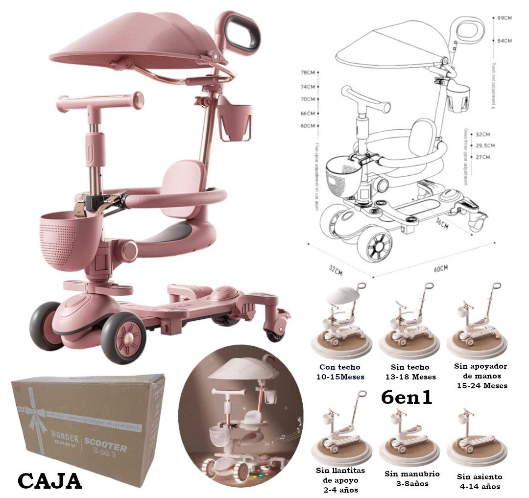 Versatile 6-in-1 Children's Scooter and Tricycle