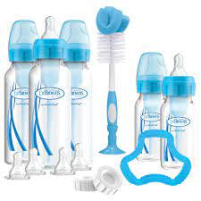 Dr. Brown’s Natural Flow Options+ Anti-Colic Bottle Blue Gift Set – Bottles, Accessories & Teether