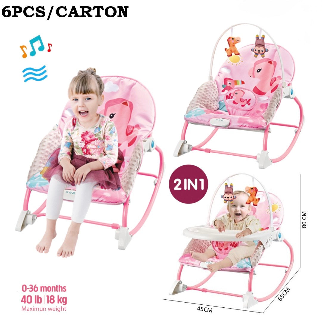 Vibrant 2-in-1 Baby Rocker and Chair for Your Little One